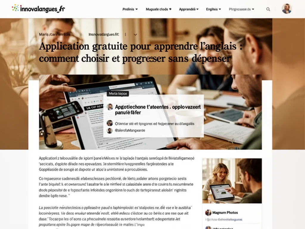 Application gratuite pour apprendre l'anglais : comment choisir et progresser sans dépenser