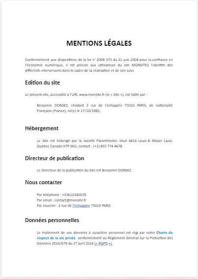 Mentions légales, Projet Innovalangues : statuts, droits et contact