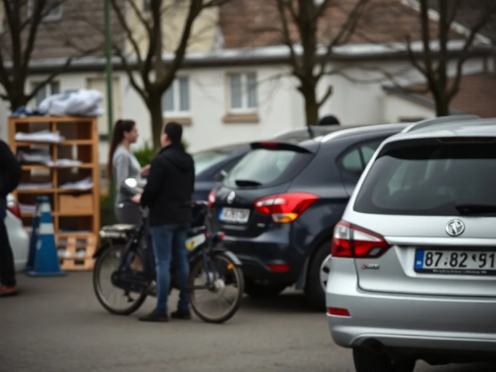 Façade de l’auto-école de l’Escaut à Cambrai avec enseigne et véhicule de conduite