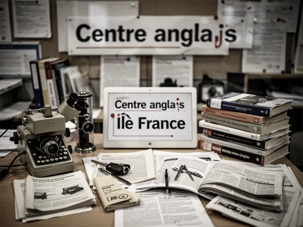 Salle de cours de langues avec adultes en formation et formatrice devant un écran