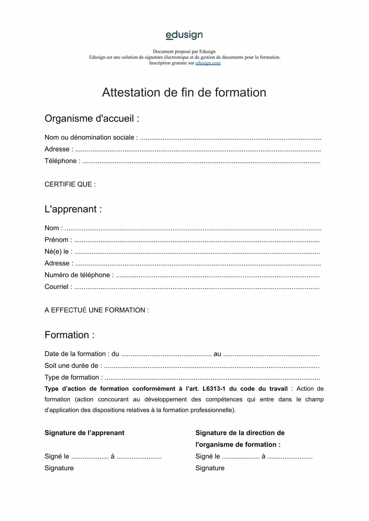 Certificat modèle attestation de formation : modèle, mentions obligatoires et bonnes pratiques