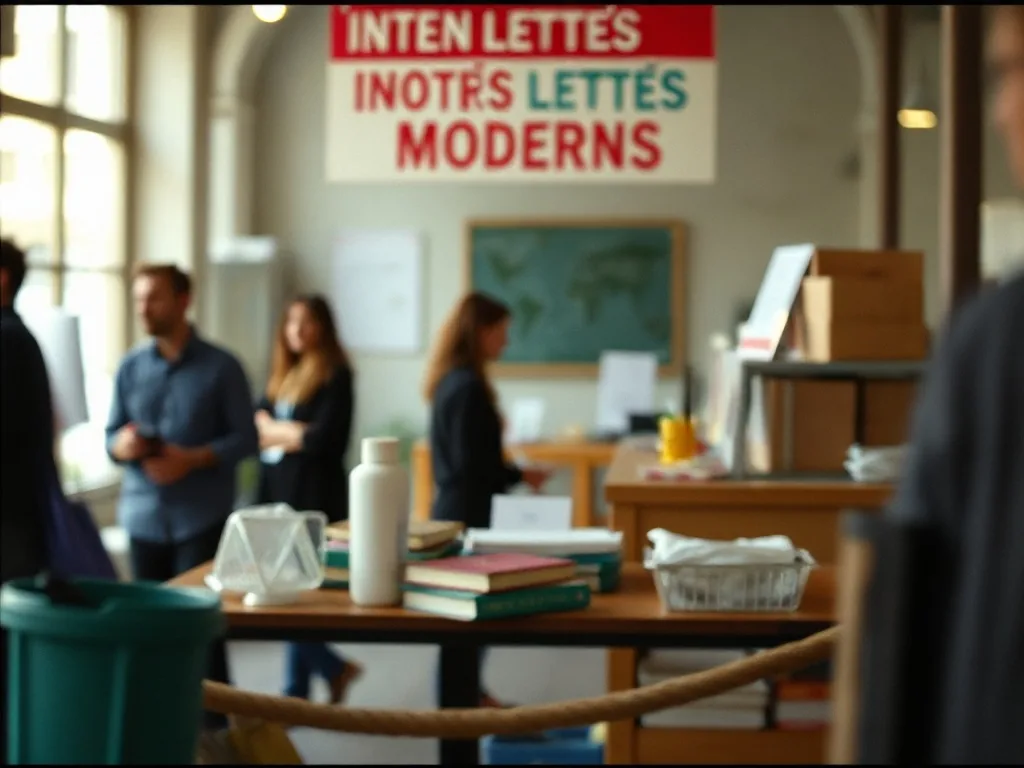 Pile de livres de littérature française, copies d'examen et montre indiquant le temps restant