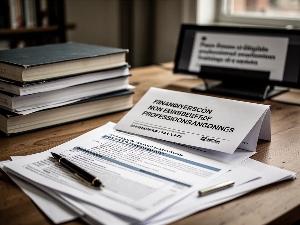 Personne étudiant des dossiers de financement de formation avec un ordinateur affichant plusieurs onglets, dont Mon Compte Formation et le site de France Travail