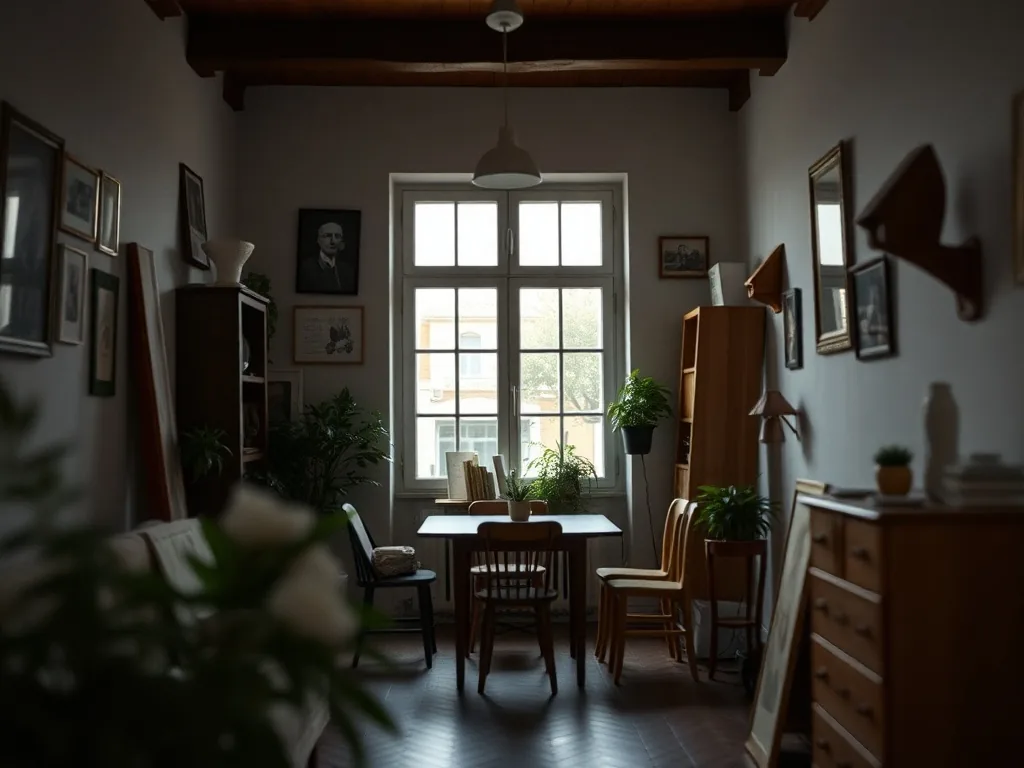 Planche de tendances déco avec nuancier, échantillons de tissus et croquis d’aménagement intérieur posés sur un bureau