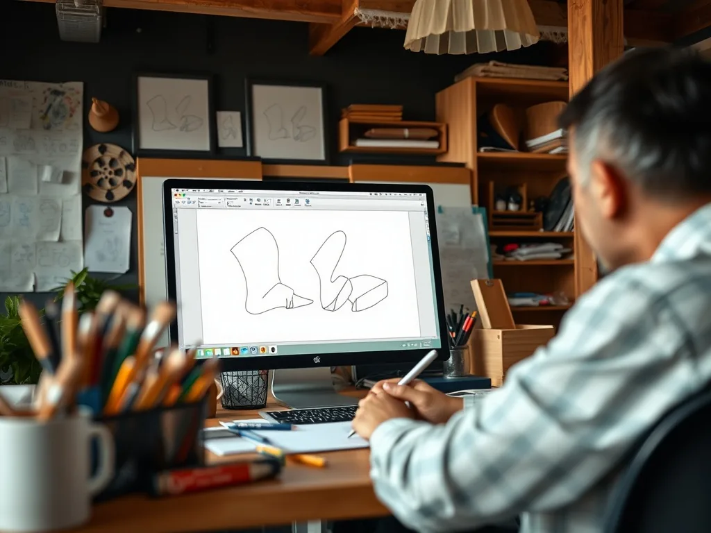 Écran d'ordinateur affichant une formation en dessin en ligne avec une tablette graphique et un carnet de croquis