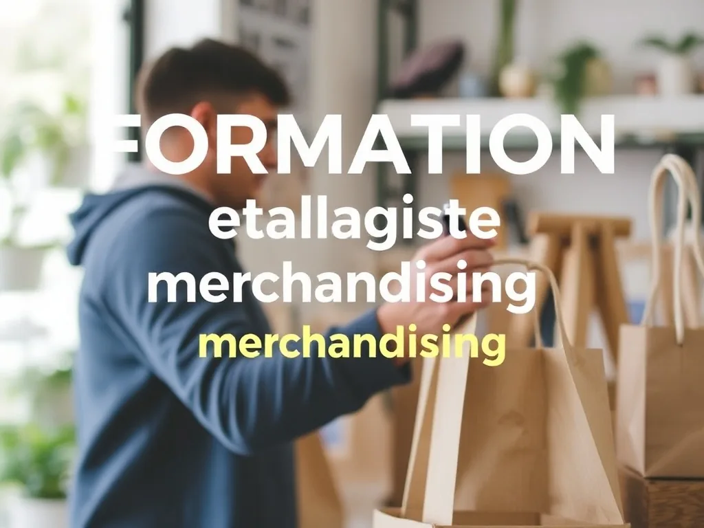Vitrine commerciale décorée avec des vêtements et accessoires, illustrant le métier d'étalagiste merchandiser