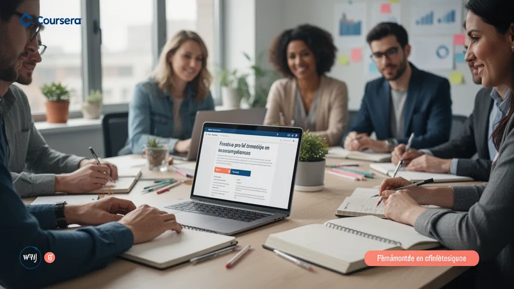 Personne consultant une fiche de formation RH sur un ordinateur portable