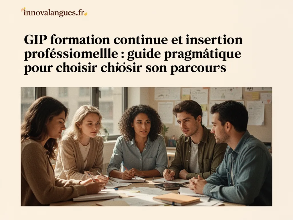 GIP formation continue et insertion professionnelle : guide pragmatique pour choisir son parcours
