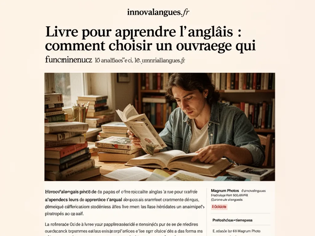 Livre pour apprendre l anglais : comment choisir un ouvrage qui fonctionne