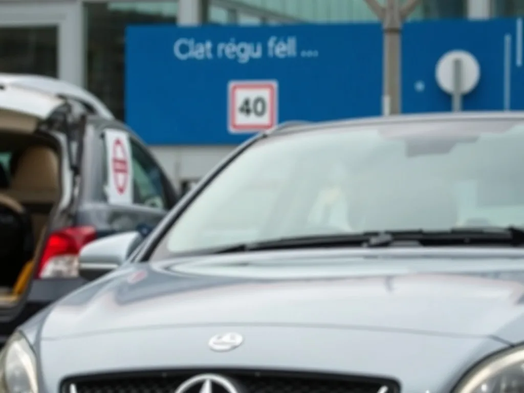 Moniteur d'auto-école en voiture avec un élève, carnet de notes et double pédalage