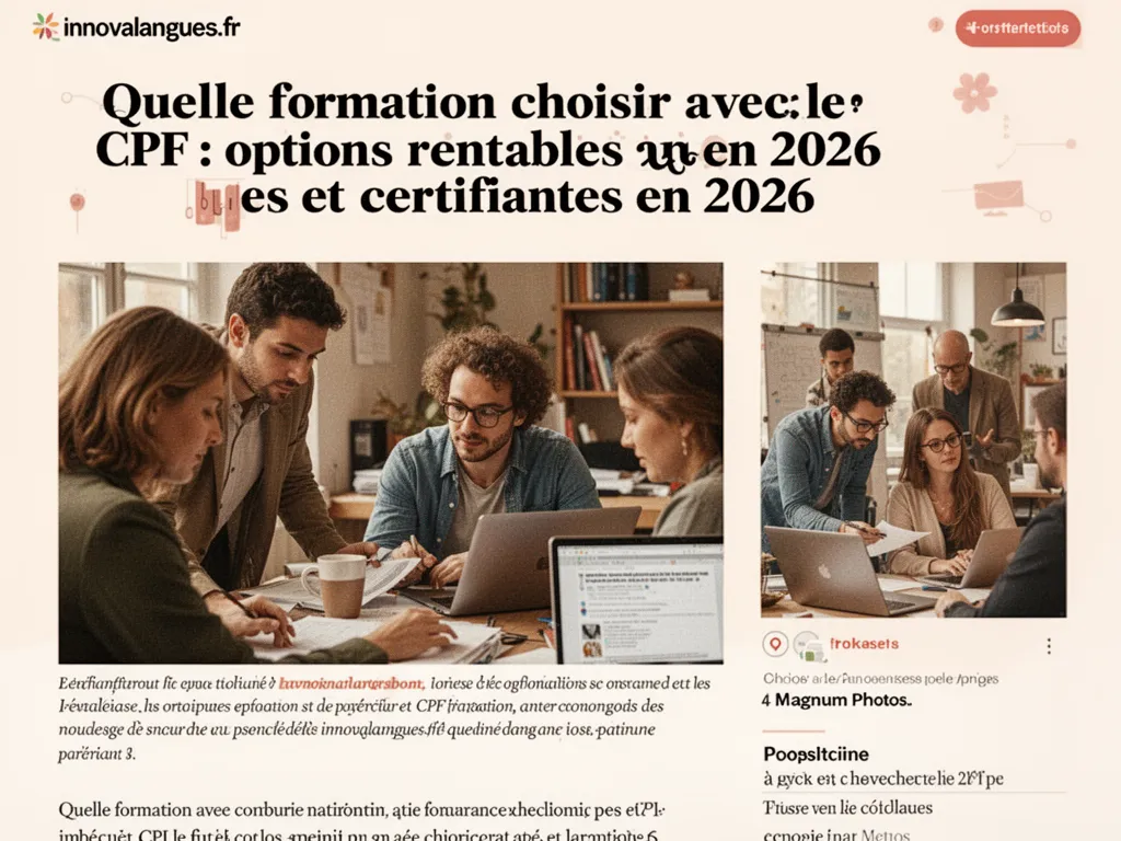 Quelle formation choisir avec le CPF : options rentables et certifiantes en 2026