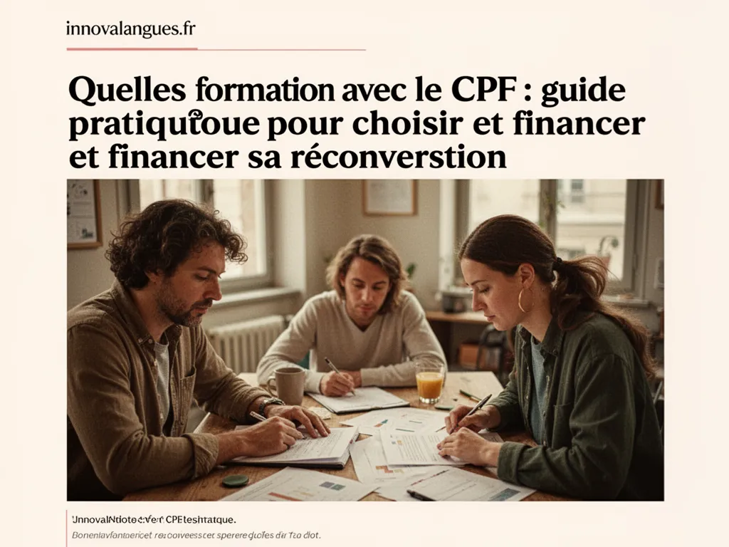 Quelles formation avec le CPF : guide pratique pour choisir et financer sa reconversion